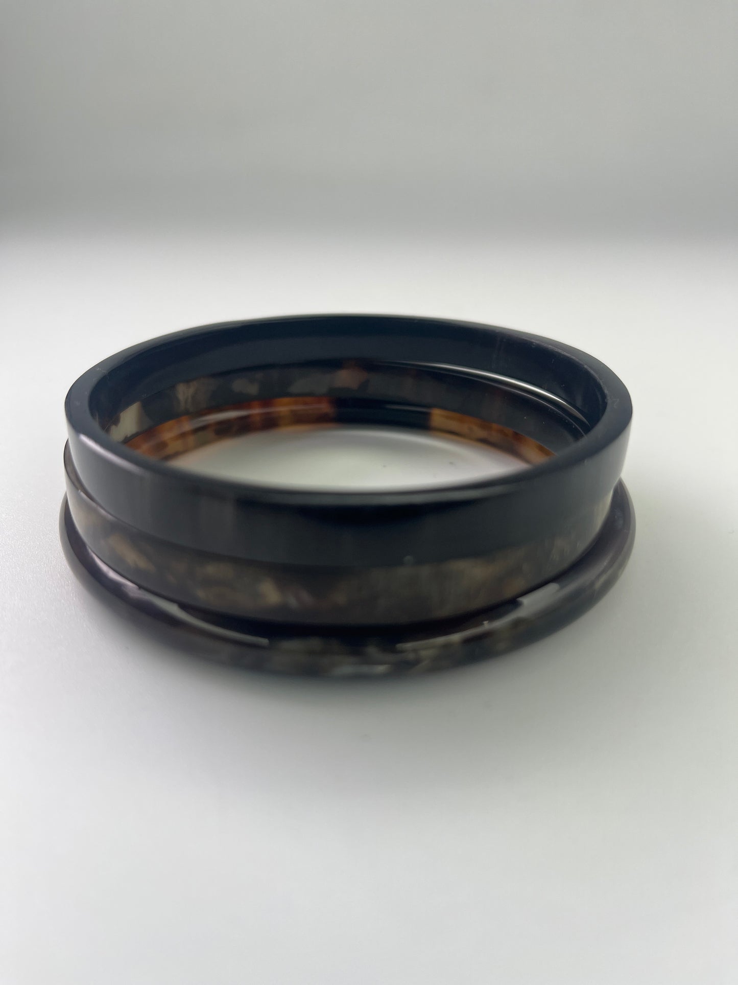 Handcrafted 3-Piece Buffalo Horn Bangle Set