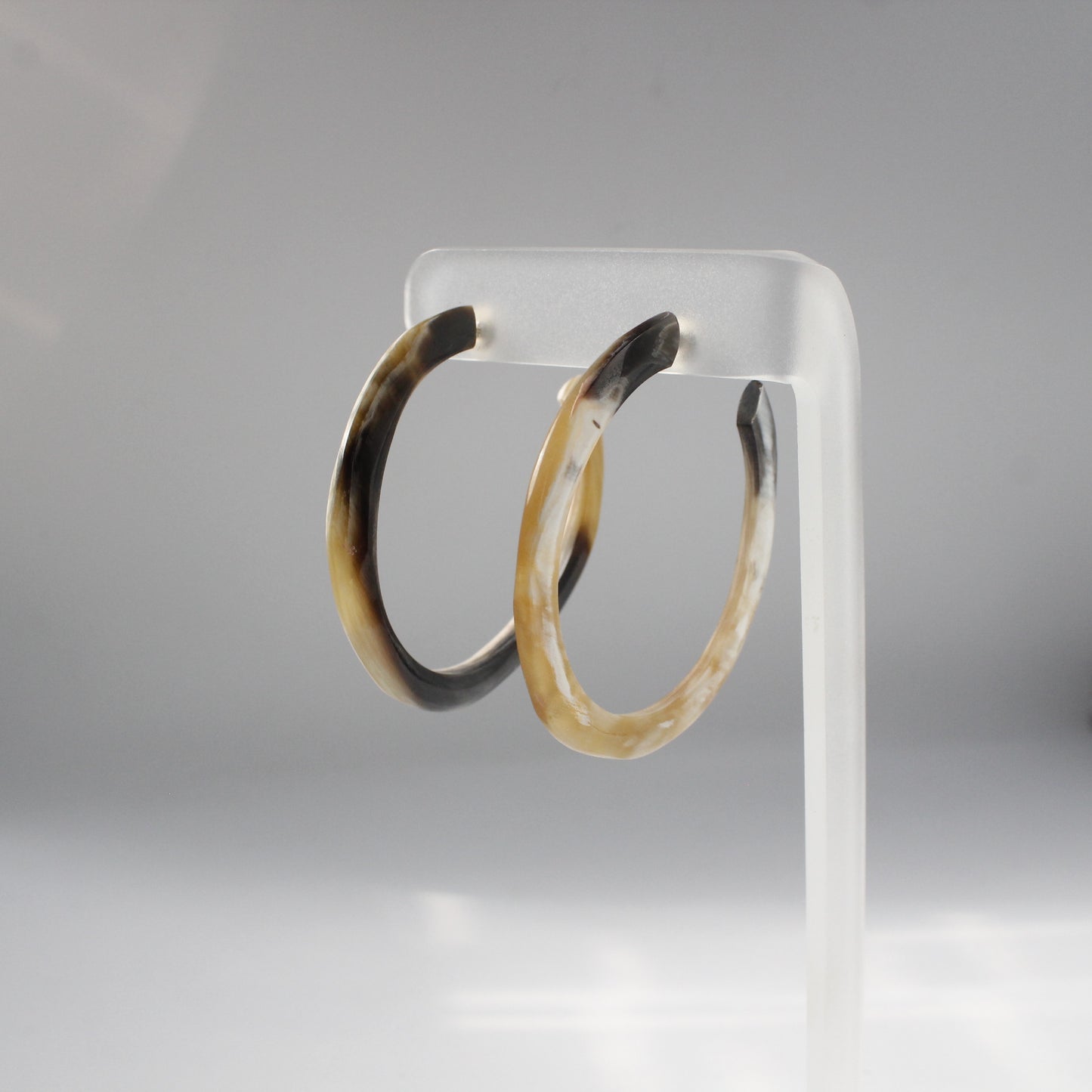 Handcrafted 60mm Horn Hoop Earrings