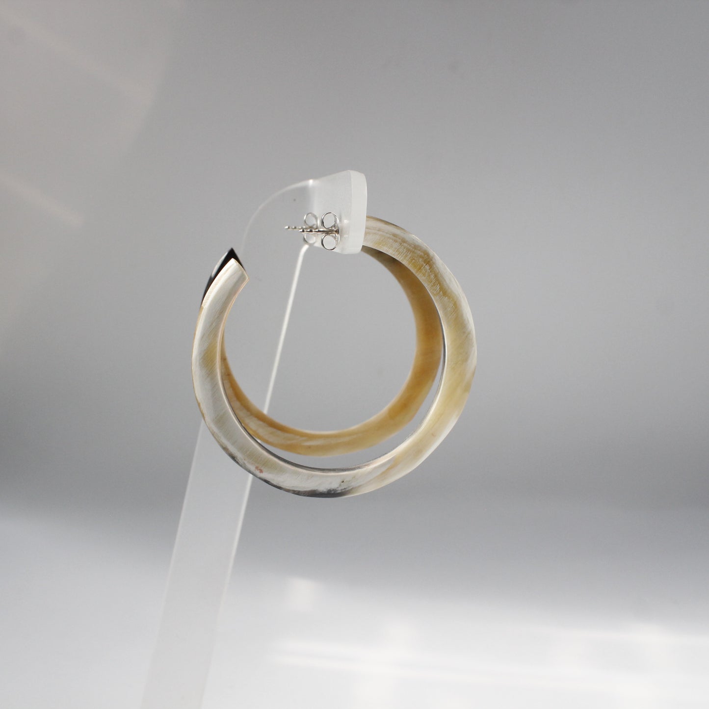 Handcrafted 60mm Horn Hoop Earrings