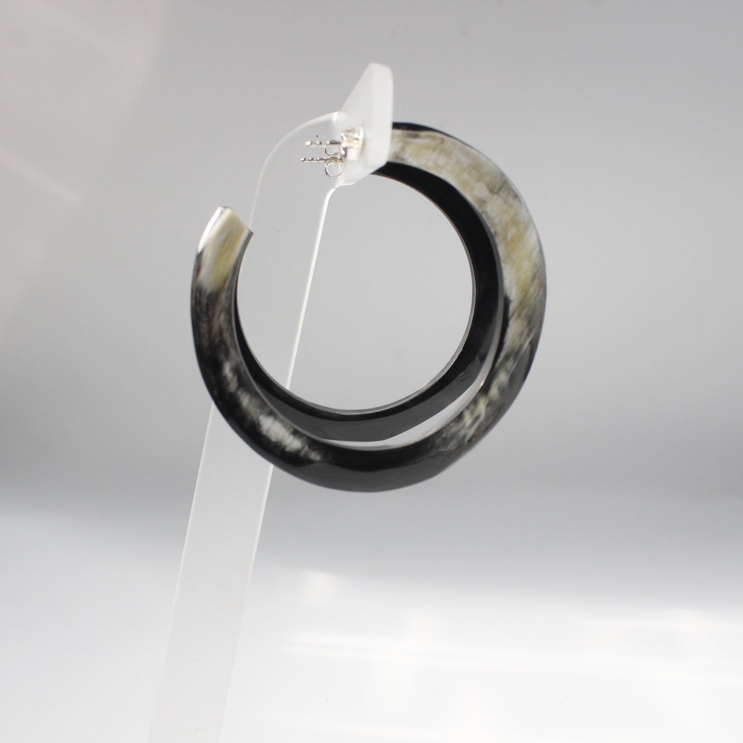 Handcrafted 60mm Horn Hoop Earrings