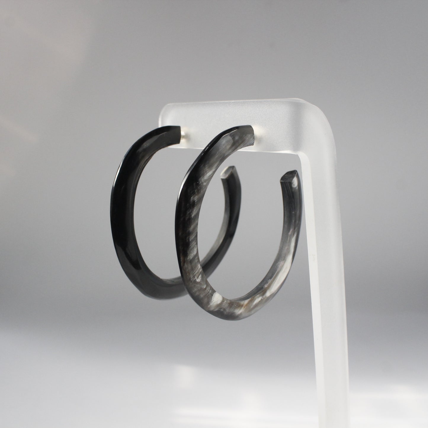 Handcrafted 60mm Horn Hoop Earrings